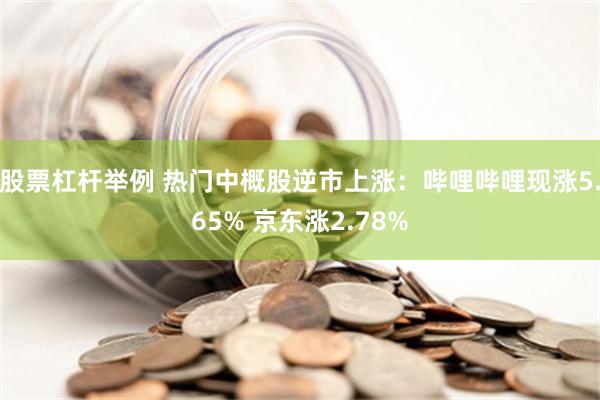 股票杠杆举例 热门中概股逆市上涨：哔哩哔哩现涨5.65% 京东涨2.78%