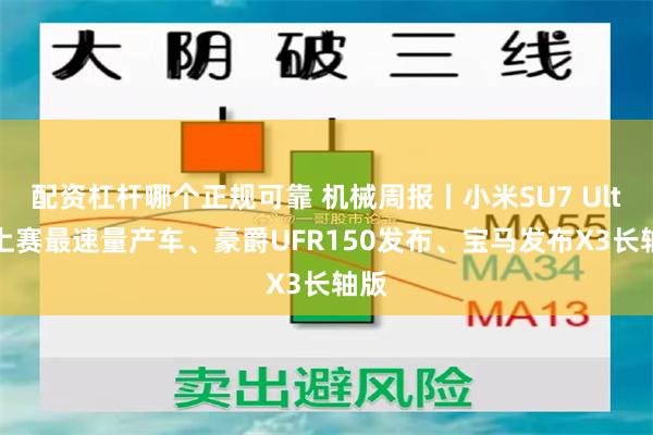 配资杠杆哪个正规可靠 机械周报丨小米SU7 Ultra上赛最速量产车、豪爵UFR150发布、宝马发布X3长轴版