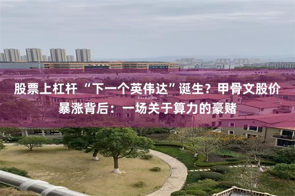 股票上杠杆 “下一个英伟达”诞生？甲骨文股价暴涨背后：一场关于算力的豪赌